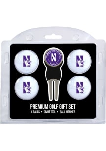 White Northwestern Wildcats Divot Tool 4 Pack Golf Gift Set