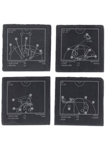 Grey Maryland Terrapins 4 Pack Baskeball Playbook Coaster