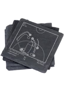Grey Michigan Wolverines 4 Pack Basketball Playbook Coaster
