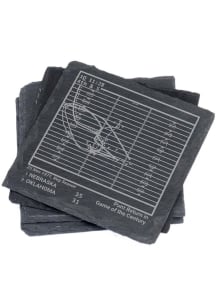 Grey Nebraska Cornhuskers 4 Pack Football Playbook Coaster