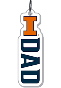 Illinois Fighting Illini Dad Acrylic Keychain - Orange