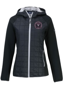 Cutter and Buck Inter Miami CF Womens Black Rainier PrimaLoft Hybrid Medium Weight Jacket