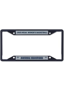 UConn Huskies 2025 National Champions Laser Cut License Plate Frame - Navy Blue