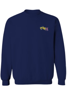 Womens Drexel Dragons Navy Blue Vive La Fete Impressions Crew Sweatshirt
