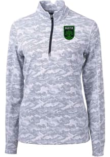 Cutter and Buck Austin FC Womens Charcoal Traverse Camo Qtr Zip