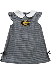 Vive La Fete Grambling State Tigers Toddler Girls Black Gingham Short Sleeve Dress