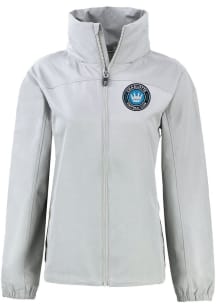 Cutter and Buck Charlotte FC Womens Grey Charter Eco Light Weight Jacket