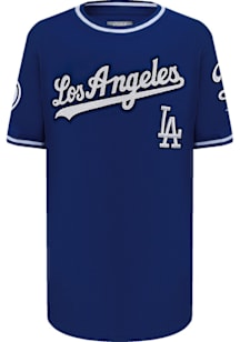 Pro Standard Los Angeles Dodgers Boys Blue Classic Chenille Short Sleeve Fashion Tee