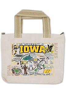 Iowa Hawkeyes White 14x18 Canvas Tote