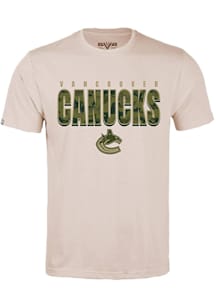 Levelwear Vancouver Canucks Tan Richmond Protect Short Sleeve T Shirt