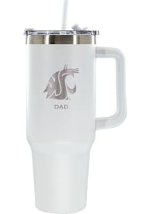 Washington State Cougars Dad 40oz Stainless Steel Tumbler - White