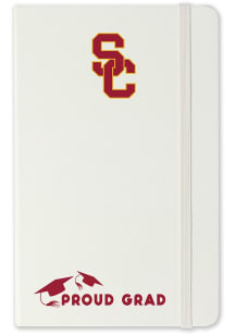 White USC Trojans Proud Grad team logo Notebook and Folder