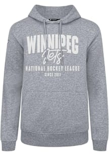 Levelwear Winnipeg Jets Mens Grey Podium Response Long Sleeve Hoodie