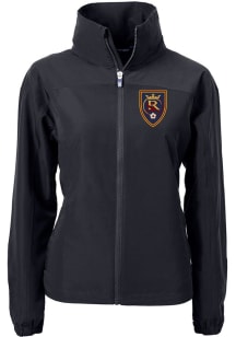 Cutter and Buck Real Salt Lake Womens Black Charter Eco Light Weight Jacket