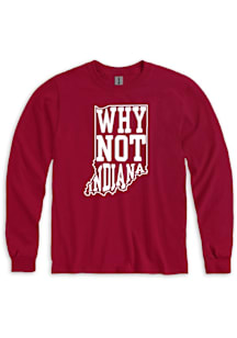 Indiana Hoosiers Crimson Why Not Indiana Long Sleeve T Shirt