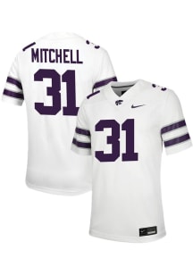 Dominic Mitchell Nike Mens White K-State Wildcats NIL Football Jersey