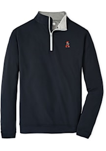 Peter Millar Oklahoma State Cowboys Mens Black Perth Long Sleeve Qtr Zip Pullover