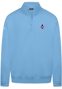 Levelwear Chicago Cubs Mens Light Blue Wordmark Long Sleeve Qtr Zip Pullover
