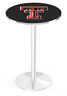 Texas Tech Red Raiders Chrome Round Base Pub Table