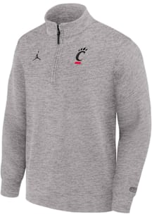 Nike Cincinnati Bearcats Mens Grey Coach Long Sleeve Qtr Zip Pullover