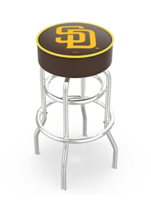 San Diego Padres Double-Ring Swivel Pub Stool - Silver