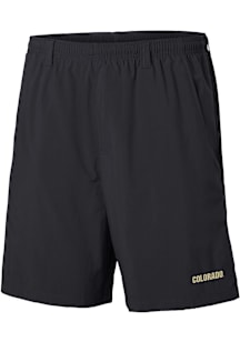 Columbia Colorado Buffaloes Mens Black Heat Seal Backcast Shorts