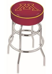 Black Minnesota Golden Gophers Double-Ring Swivel Pub Stool