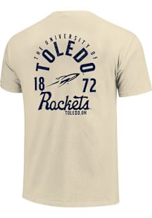 Toledo Rockets Ivory Mascot Overlay Short Sleeve T Shirt