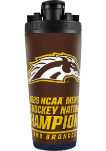 Brown Western Michigan Broncos 2025 National Champions Ice Shaker Stainless Steel Bottle
