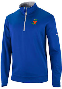 Columbia Florida Gators Mens Blue Vault Heat Seal Omni Wick Wickhams Hills Long Sleeve Qtr Zip Pul..