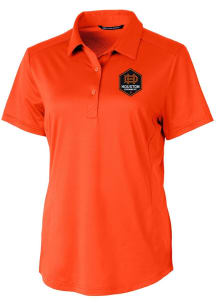 Cutter and Buck Houston Dynamo Womens Orange Prospect Short Sleeve Polo Shirt