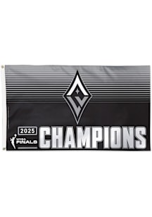Las Vegas Aces 2025 WNBA Finals Champions 3x5 Deluxe Silk Screen Grommet Flag - Black