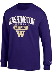 Mens Washington Huskies Purple Champion Pill Alumni Jersey Tee