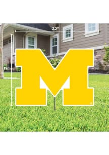 Yellow Michigan Wolverines Team Yard Sign