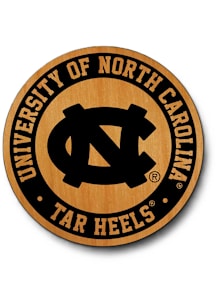 North Carolina Tar Heels 4 pack Alder Wood Coaster - Light Blue