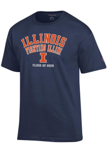 Illinois Fighting Illini Navy Blue Champion Class of 2029 Short Sleeve T Shirt