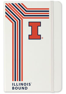 White Illinois Fighting Illini School Bound team logo Notebook and Folder