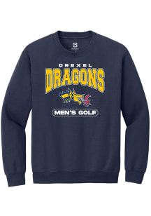 Mens Drexel Dragons Navy Blue Summit Sportswear Golf Crew Sweatshirt