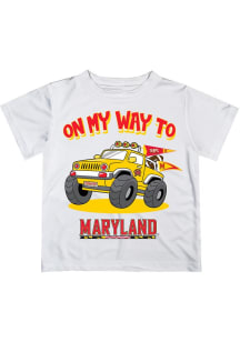 Infant Maryland Terrapins White Vive La Fete On My Way Short Sleeve T-Shirt