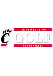 Cincinnati Bearcats 6x2 Golf Auto Decal - Red