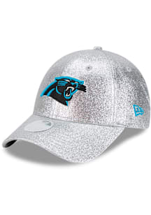 New Era Carolina Panthers Silver Sparkly 9FORTY Womens Adjustable Hat