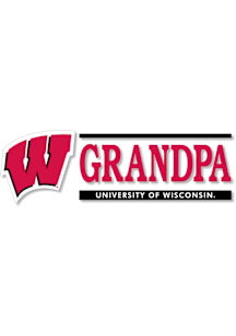 Wisconsin Badgers 6x2 Grandpa Auto Decal - Red
