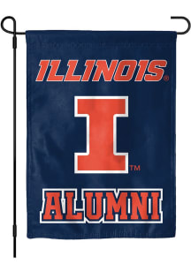 Navy Blue Illinois Fighting Illini Alumni Garden Flag