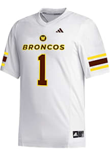 Mens Western Michigan Broncos White Adidas Replica Football Jersey