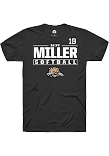 Skipp Miller  Ohio Bobcats Black Rally NIL Stacked Box Short Sleeve T Shirt