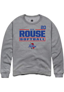 Elle Rouse Tulsa Golden Hurricane Mens Graphite NIL Stacked Box Player Crew