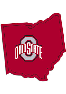 Ohio State Buckeyes Home State Auto Decal - Red