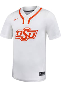 Nike Oklahoma State Cowboys Womens White Two Button Replica Softball Jersey