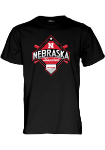 Nebraska Cornhuskers 2025 Big Ten Baseball Short Sleeve T Shirt - Black