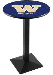 Black Washington Huskies Square Base Pub Table